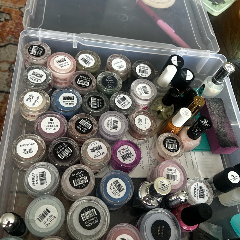 REVEL NAIL DIP POWDER and Storage Box for Nail Supplies